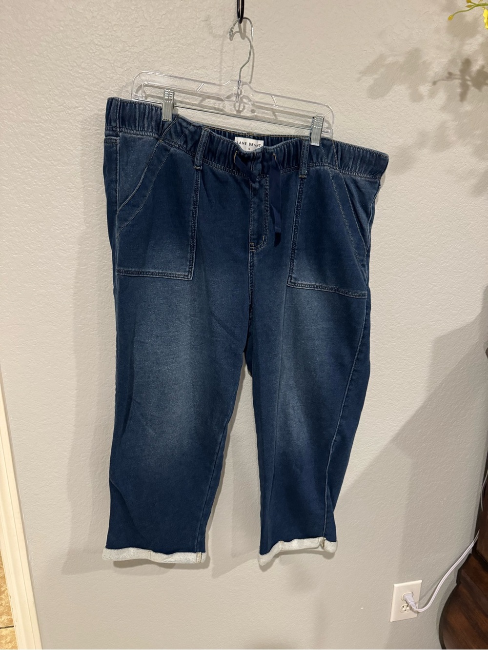 Lane Bryant Dark Blue Cropped Denim Jeans- Soft stretch
